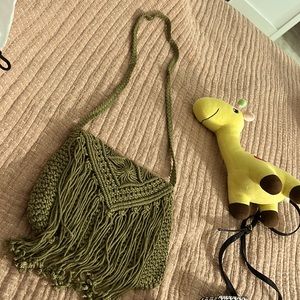 Avocado green cross bag  (new)